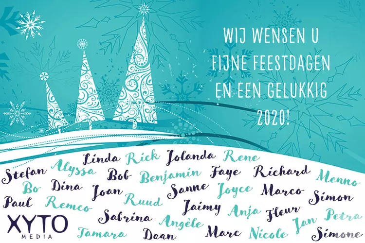 Prettige feestdagen gewenst namens XYTO Media!